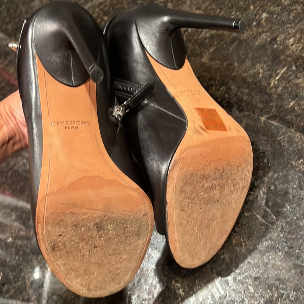 Givenchy Womens Leather Open Toe Ankle Booties Black Size 8 - Picture 7 of 7